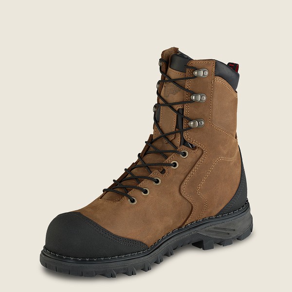 Bottes de Sécurité Red Wing - Burnside - 8-Inch Waterproof Toe - Marron/Noir - Homme 354FIWOCU